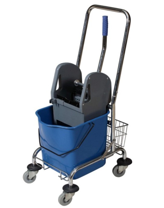 wozek-do-sprzątania-jedno-wiaderkowy-25l-z-wyciskarką -koszykiem.jpg