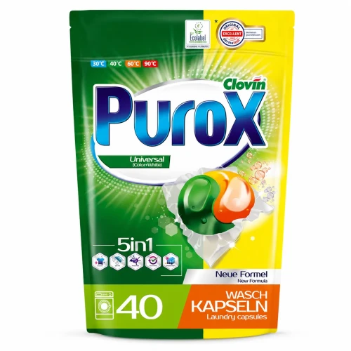 Kapsułki do prania Purox Universal 5 in 1 - 40 sztuk