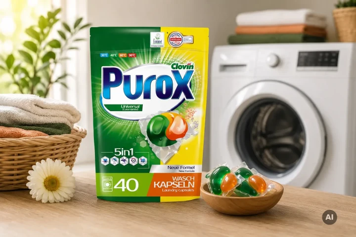 Kapsułki do prania Purox Universal 5 in 1 - 40 sztuk.