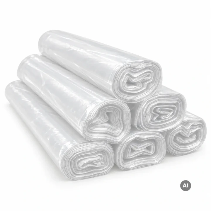 Worki na odpady 120 l bezbarwne LDPE 70x110 cm 28 mikr - 10 sztuk