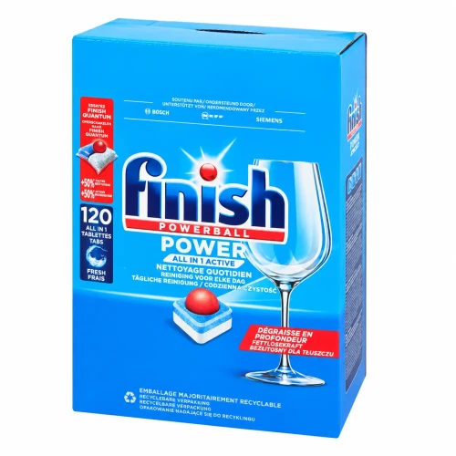 Finish Power All in 1 Active – tabletki do zmywarki, opakowanie 120 sztuk