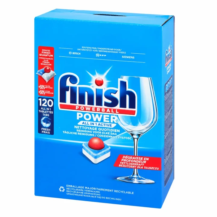 Finish Power All in 1 Active – tabletki do zmywarki, opakowanie 120 sztuk