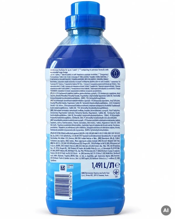 Lenor Spring Awakening 1,49 l-tylna etykieta i skład produktu