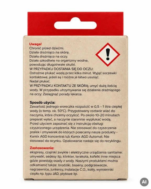 Kamix Odkamieniacz 50 g – instrukcja użycia i informacje bezpieczeństwa