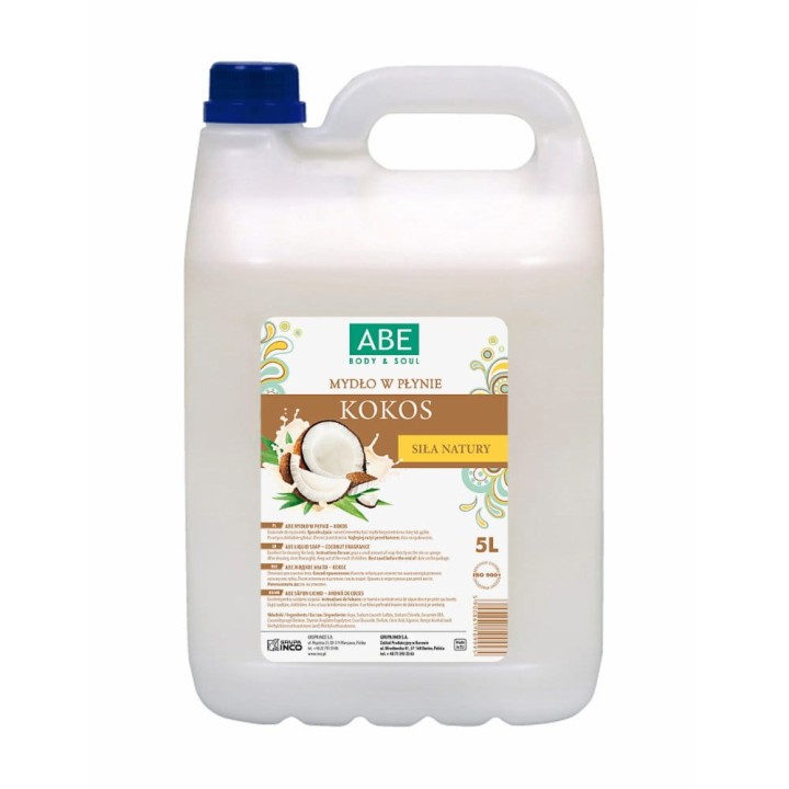 Mydło w płynie ABE kokosowe 5l 