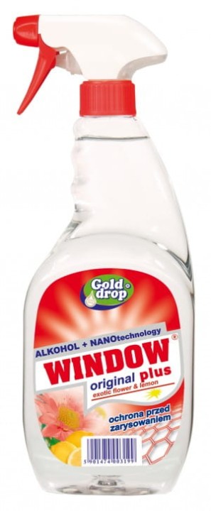 Płyn do mycia szyb i luster antypara Window Plus LEMON-EXOTIC FLOWER 750 ml-rozpylacz 